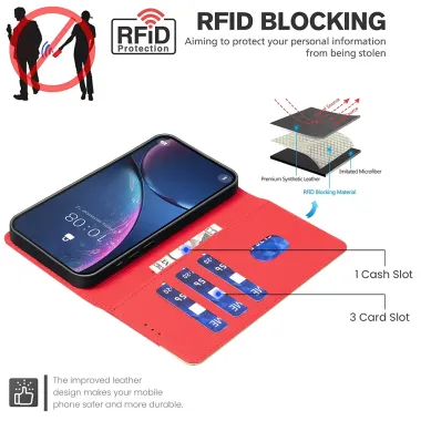 Housse iPhone 17 Pro Bicolore Portefeuille | SOPHIE Rouge - photo 15