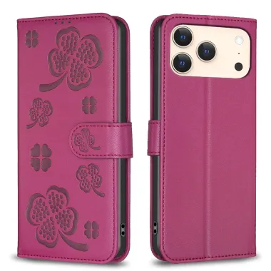 Housse iPhone 17 Pro Trèfle Gravé | Clover Magenta - photo 2