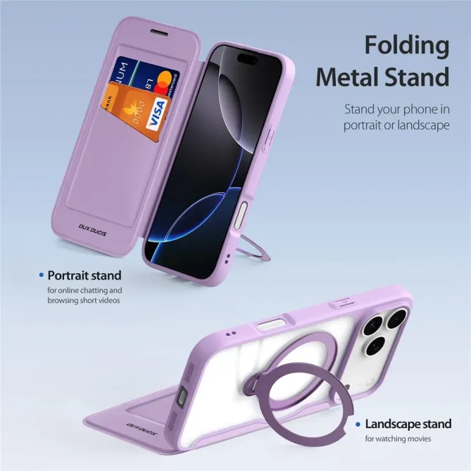 Housse iPhone 17 Pro à Rabat et Support Rotatif | Skin X Pro