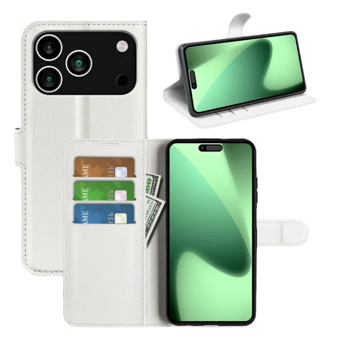 Housse iPhone 17 Pro portefeuille style cuir