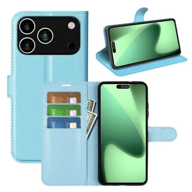 Housse iPhone 17 Pro portefeuille style cuir