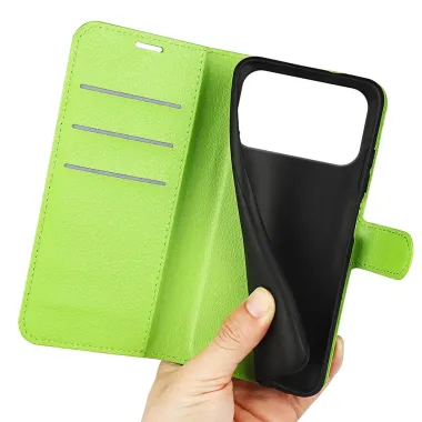Housse iPhone 17 Pro portefeuille style cuir Vert clair - photo 17