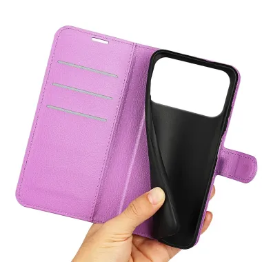 Housse iPhone 17 Pro portefeuille style cuir Violet - photo 20