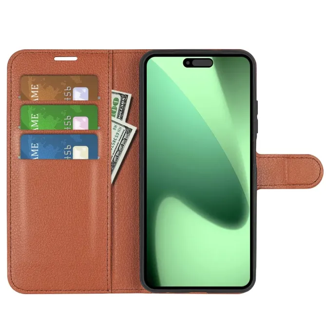 Housse iPhone 17 Pro portefeuille style cuir