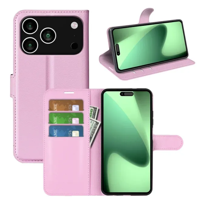 Housse iPhone 17 Pro portefeuille style cuir