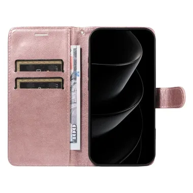 Housse iPhone 17 Pro Sylvette simili cuir avec lanière Or Rose - photo 13