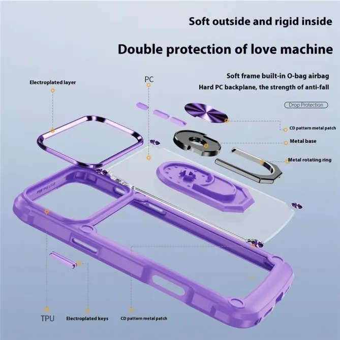 Protection coque iPhone 17 Pro Antichoc avec anneau