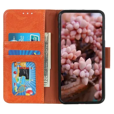 Housse iPhone 17 Pro Style Cuir Vieilli Orange - photo 2
