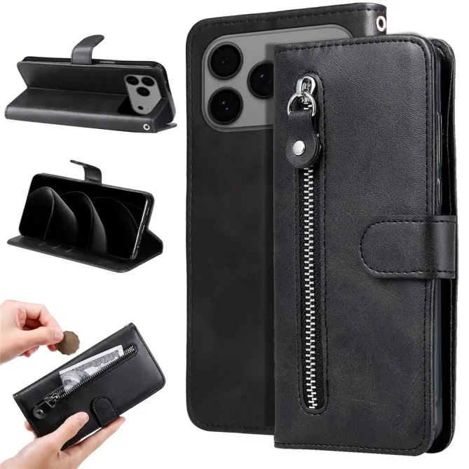 Housse iPhone 17 Pro Zipper Pocket Fonction Support