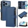 Housse iPhone 17 Pro avec Lanière | 9 Cartes à Fermeture Zippée