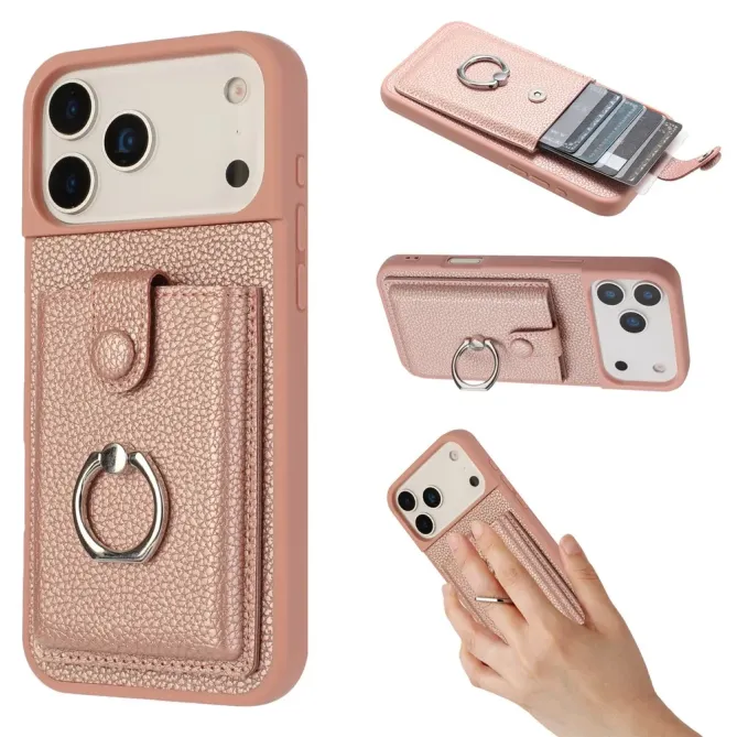 Coque iPhone 17 Pro Porte-cartes Extractible et Anneau