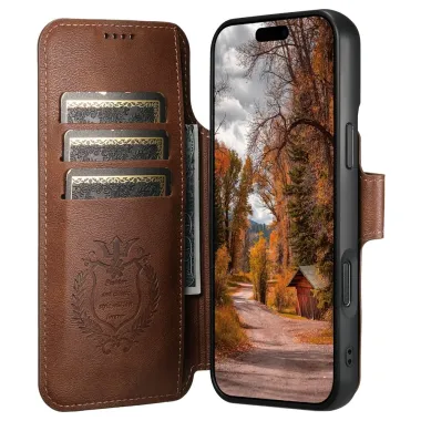 Housse et Coque iPhone 17 Pro Portefeuille | VERSO Marron - photo 11