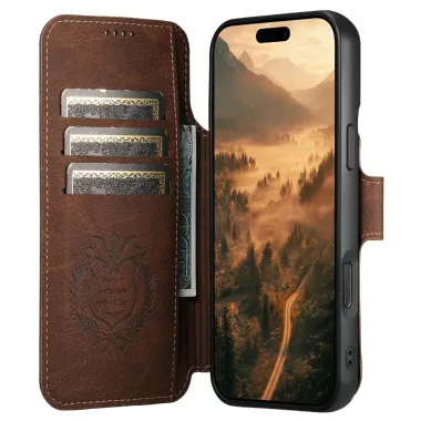 Housse et Coque iPhone 17 Pro Portefeuille | MODUS Marron - photo 11