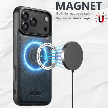 Coque iPhone 17 Pro Effet Cuir | SIGIL Bleu marine - photo 10