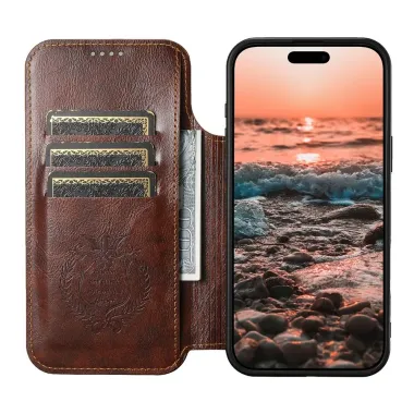 Housse iPhone 17 Pro Portefeuille | HÉRITAGE Marron Clair - photo 31