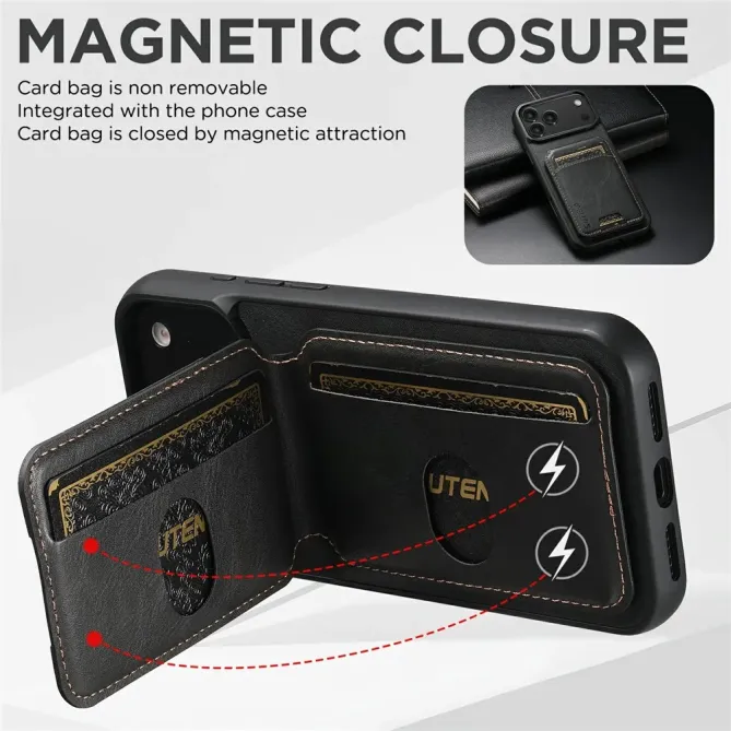 Coque iPhone 17 Pro Porte-Cartes Effet Cuir Ciré | H02