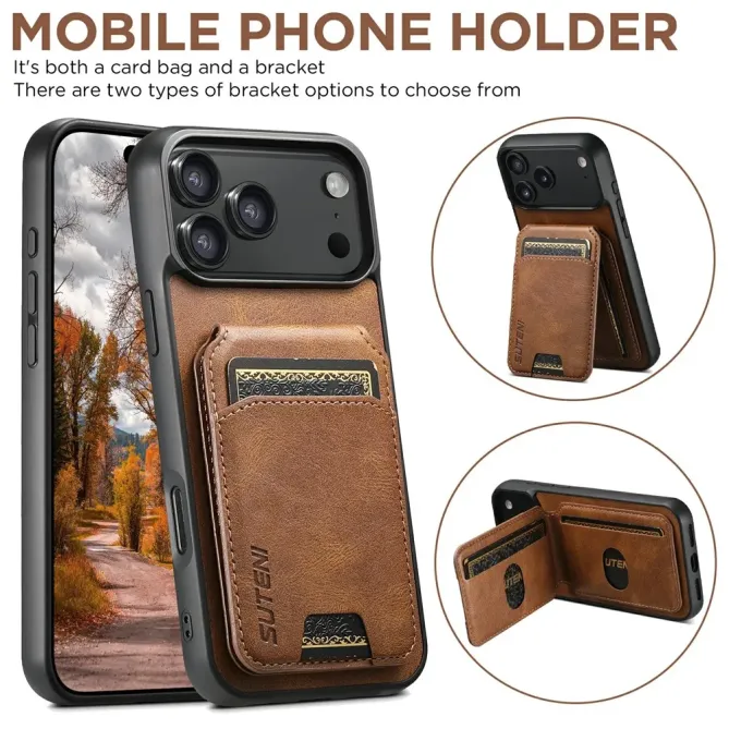 Coque iPhone 17 Pro Porte-Cartes Effet Cuir Ciré | H02