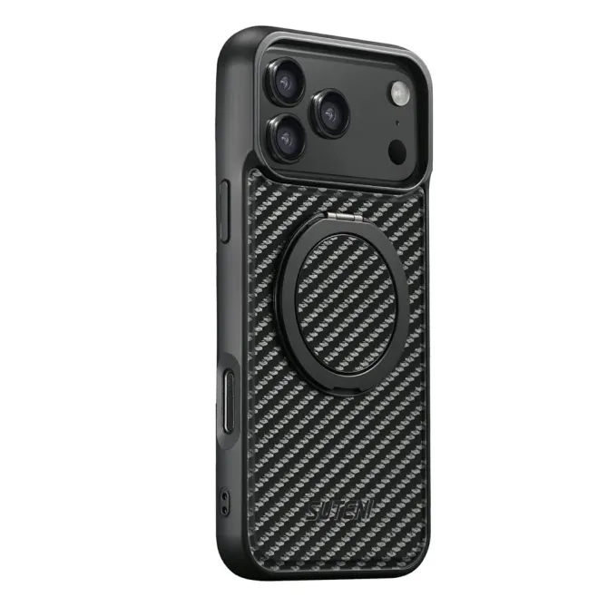 Coque iPhone 17 Pro Fibre de Carbone avec Anneau | COMMANDO