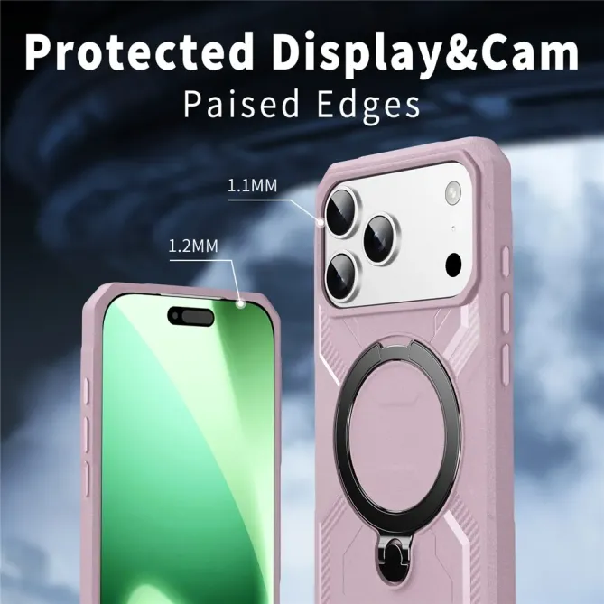 Coque iPhone 17 Pro Antichoc Militaire MagSafe avec Anneau-Support