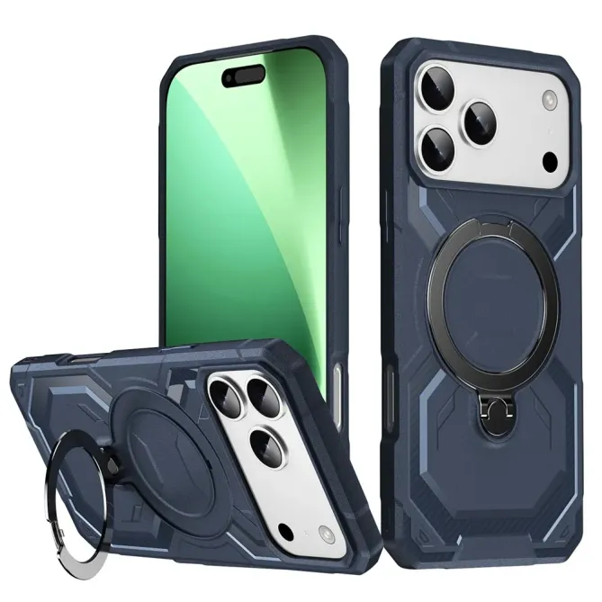 Coque iPhone 17 Pro Antichoc Militaire MagSafe avec Anneau-Support