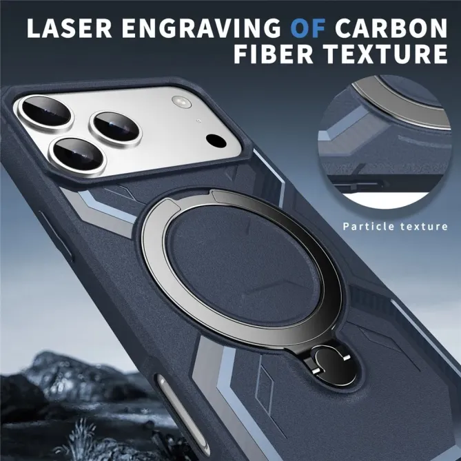 Coque iPhone 17 Pro Antichoc Militaire MagSafe avec Anneau-Support