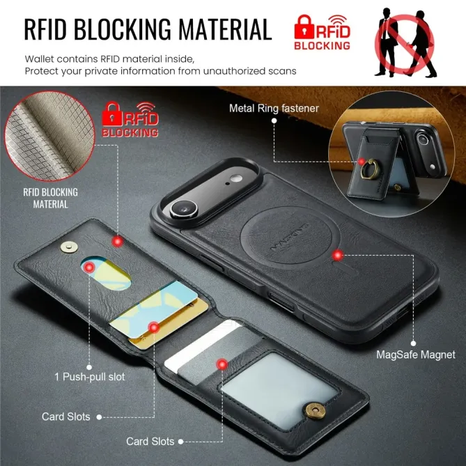 Coque iPhone Air avec Porte-Cartes et Anneau | K1