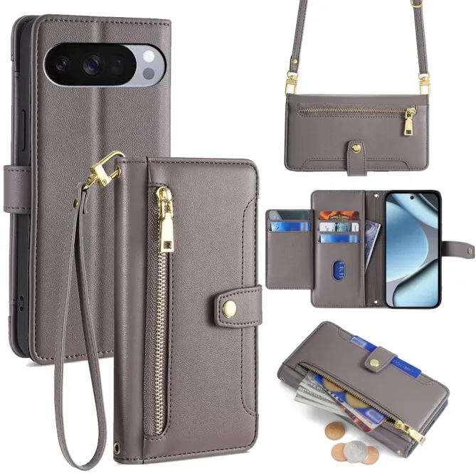 Housse Google Pixel 10 Pro XL Portefeuille avec Lanière