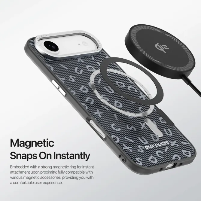 Coque iPhone Air Motif Typographique MagSafe