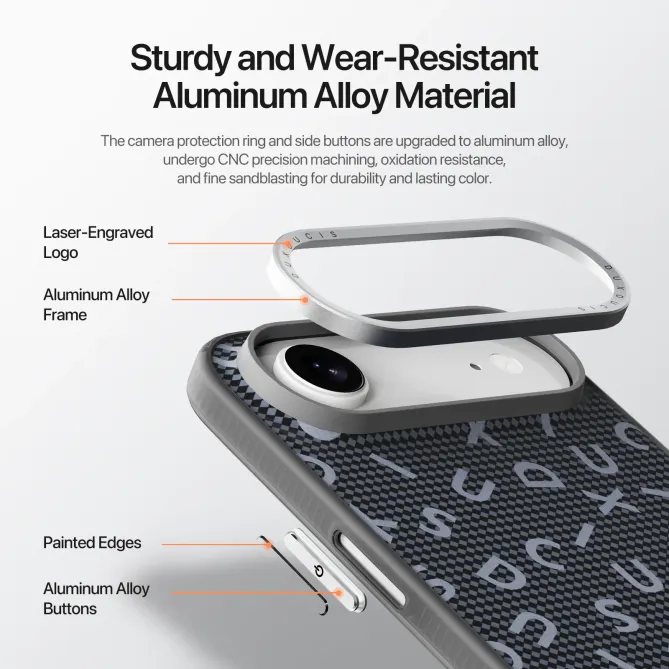 Coque iPhone Air Motif Typographique MagSafe