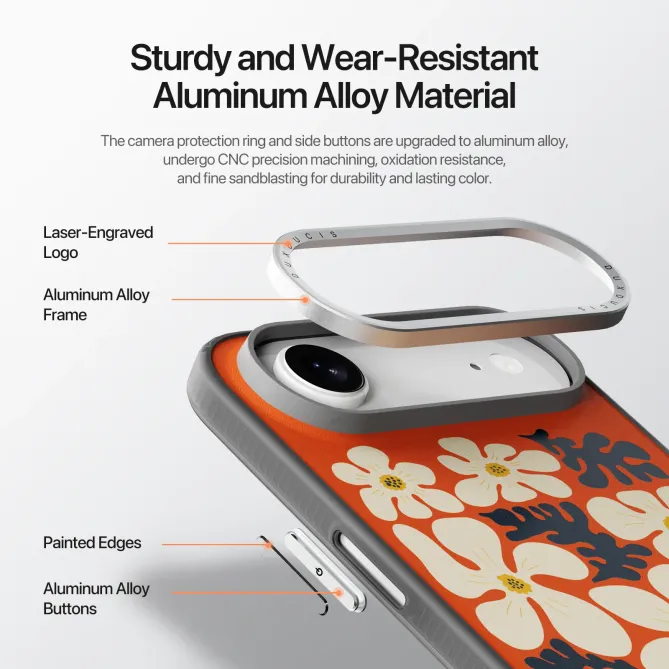 Coque iPhone Air Motif Floral MagSafe