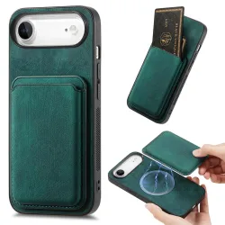 Coque iPhone Air avec porte-cartes magnétique | Montparnasse Vert foncé