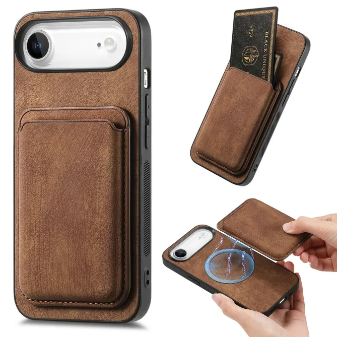 Coque iPhone Air avec porte-cartes magnétique | Montparnasse Marron - photo 8