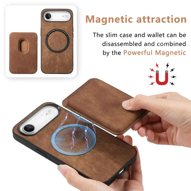 Coque iPhone Air avec porte-cartes magnétique | Montparnasse Marron - photo 15