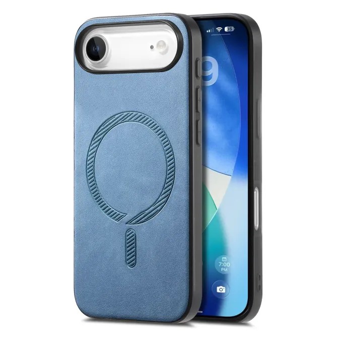 Coque iPhone Air Imitation Cuir Compatible MagSafe