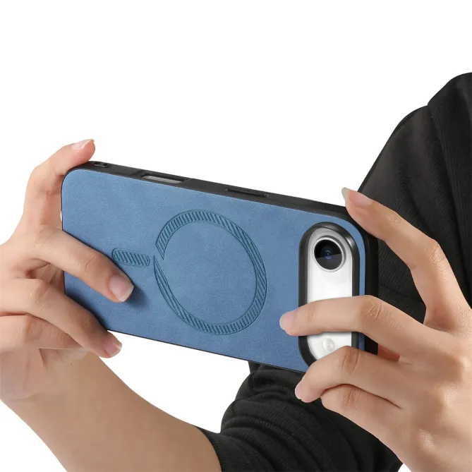 Coque iPhone Air Imitation Cuir Compatible MagSafe