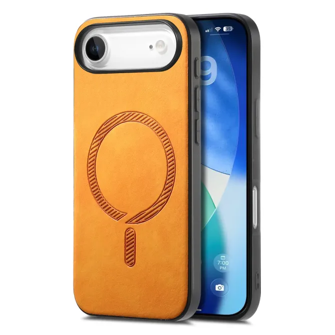 Coque iPhone Air Imitation Cuir Compatible MagSafe