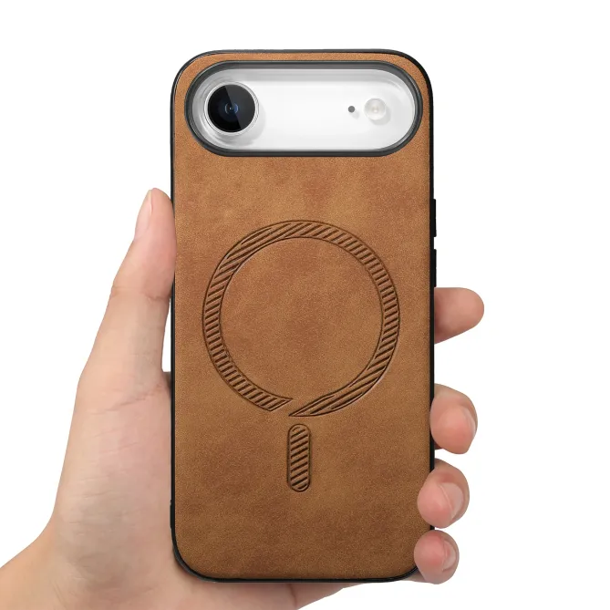 Coque iPhone Air Imitation Cuir Compatible MagSafe