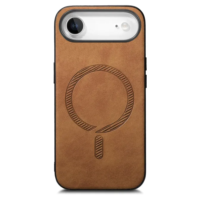 Coque iPhone Air Imitation Cuir Compatible MagSafe