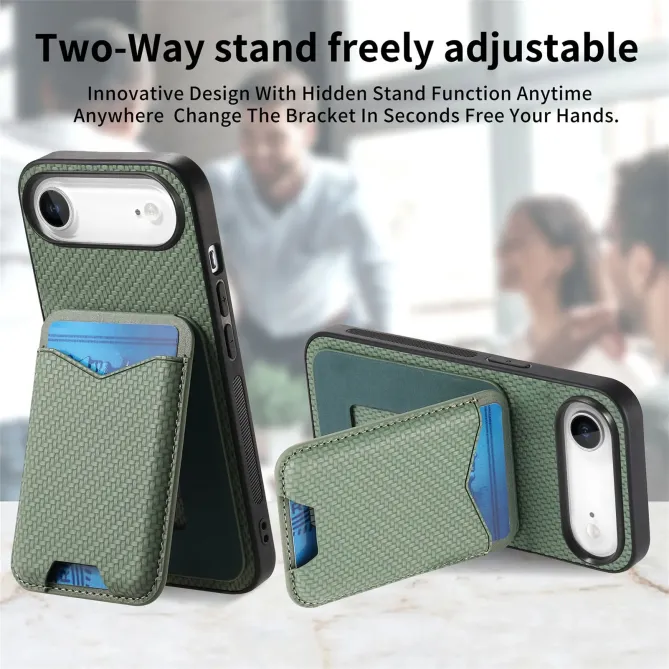 Coque iPhone Air avec Porte-Cartes et Béquille, Finition Tissée