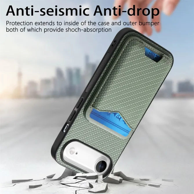 Coque iPhone Air avec Porte-Cartes et Béquille, Finition Tissée