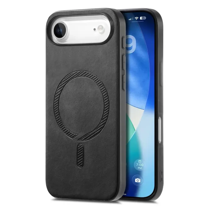 Coque iPhone Air Imitation Cuir Compatible MagSafe