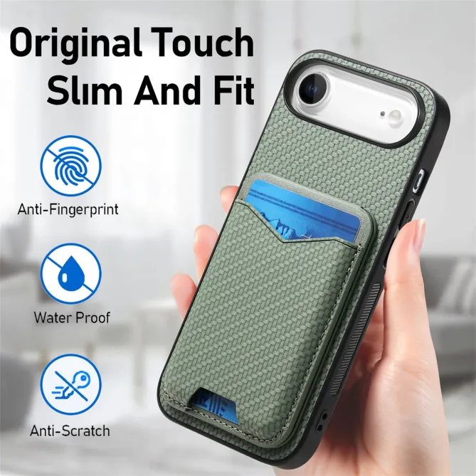Coque iPhone Air avec Porte-Cartes et Béquille, Finition Tissée