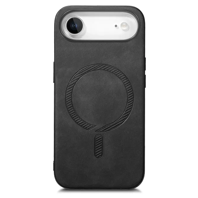 Coque iPhone Air Imitation Cuir Compatible MagSafe