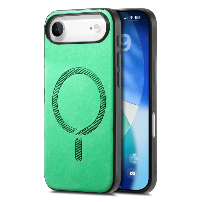 Coque iPhone Air Imitation Cuir Compatible MagSafe