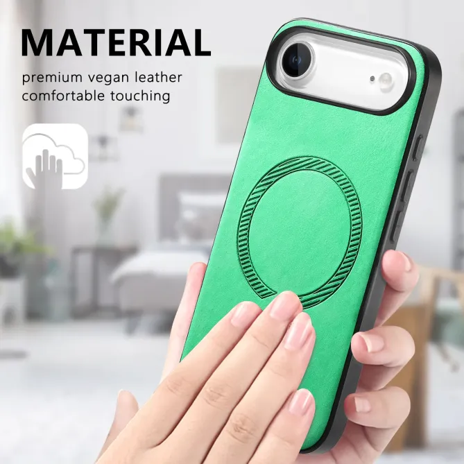 Coque iPhone Air Imitation Cuir Compatible MagSafe