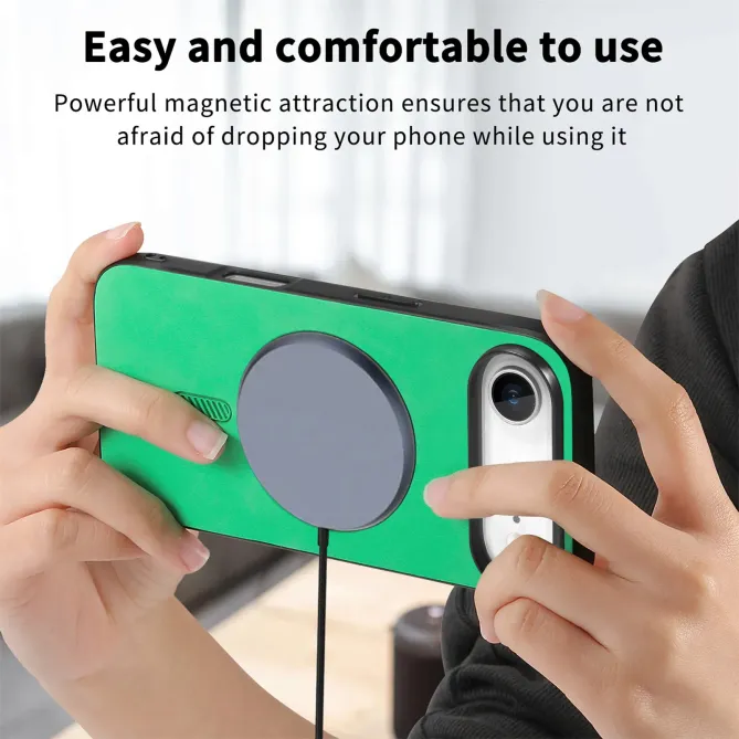 Coque iPhone Air Imitation Cuir Compatible MagSafe