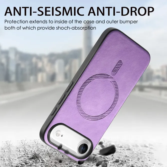 Coque iPhone Air Imitation Cuir Compatible MagSafe