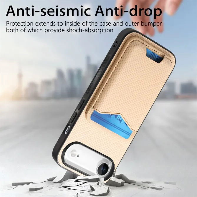 Coque iPhone Air avec Porte-Cartes et Béquille, Finition Tissée