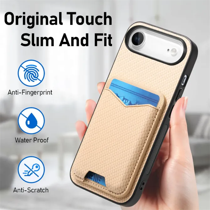 Coque iPhone Air avec Porte-Cartes et Béquille, Finition Tissée