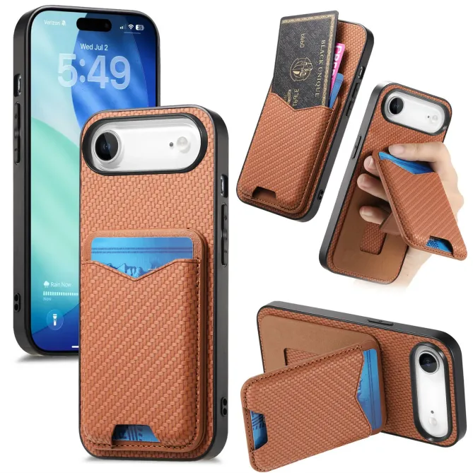 Coque iPhone Air avec Porte-Cartes et Béquille, Finition Tissée